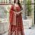 ORANGE VICHITRA SILK PARTY WEAR EMBROIDERY ANARKALI LEHENGA CHOLI