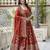 ORANGE VICHITRA SILK PARTY WEAR EMBROIDERY ANARKALI LEHENGA CHOLI