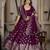 WINE VICHITRA SILK PARTY WEAR EMBROIDERY ANARKALI LEHENGA CHOLI
