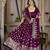 WINE VICHITRA SILK PARTY WEAR EMBROIDERY ANARKALI LEHENGA CHOLI