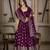 WINE VICHITRA SILK PARTY WEAR EMBROIDERY ANARKALI LEHENGA CHOLI