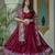 MAROON VICHITRA SILK PARTY WEAR EMBROIDERY ANARKALI LEHENGA CHOLI