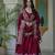 MAROON VICHITRA SILK PARTY WEAR EMBROIDERY ANARKALI LEHENGA CHOLI