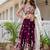 WINE Georgette  PARTY WEAR EMBROIDERY ANARKALI LEHENGA CHOLI