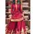 red embroidery crep full stitched sharara plazo