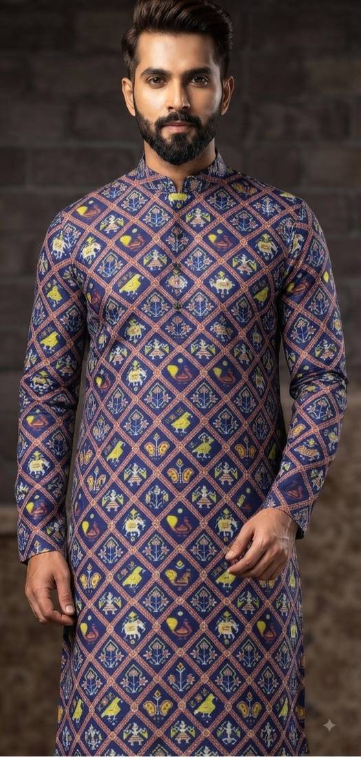 Patola print kurta for men |navratri kurta