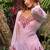 baby pink embroidery faux georgette full stitched sharara plazo