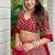 Red 9mm Sequin and Zari Embroidered Faux Georgette Indian Wedding Lehenga Choli