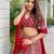 Red 9mm Sequin and Zari Embroidered Faux Georgette Indian Wedding Lehenga Choli