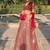 Red 9mm Sequin and Zari Embroidered Faux Georgette Indian Wedding Lehenga Choli