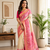 white color zari weaves contrast pallu and designer chaap border dual tone silk blend saree