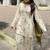 green print cotton full stitched farshi salwar