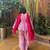 pink print cotton full stitched farshi salwar