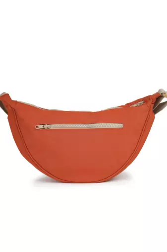   burnt orange polyester solid crossbody bag