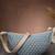   dusty blue polyester chevron quilted crossbody bag