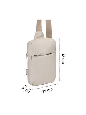   ivory polyester solid crossbody bag 4