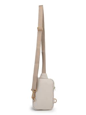   ivory polyester solid crossbody bag 5