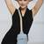   dusty blue polyester solid crossbody bag
