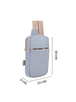   dusty blue polyester solid crossbody bag 4