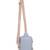   dusty blue polyester solid crossbody bag
