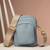   dusty blue polyester solid sling bag