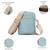   dusty blue polyester solid sling bag