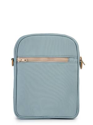   dusty blue polyester solid sling bag 5