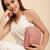   dusty rose pink polyester solid sling bag