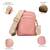   dusty rose pink polyester solid sling bag