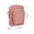   dusty rose pink polyester solid sling bag