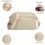   taupe polyester diamond quilted sling bag