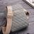   olive green polyester teardrop quilted sling bag