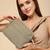   sage green polyester solid sling bag
