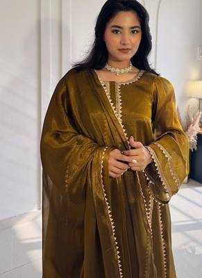 gold embroidery chiffon full stitched sharara plazo 2