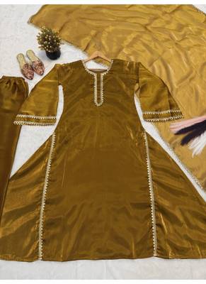 gold embroidery chiffon full stitched sharara plazo 3