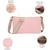   baby pink polyester geometric sling bag