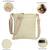   ivory white polyester teardrop quilted sling bag