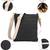   black polyester teardrop quilted sling bag