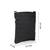   black polyester teardrop quilted sling bag