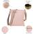   baby pink polyester teardrop quilted sling bag