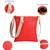   red polyester teardrop quilted sling bag
