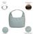   dusty blue polyester wave quilted handheld bag