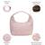   dusty pink polyester wave quilted handheld bag