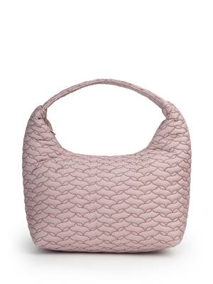   dusty pink polyester wave quilted handheld bag 5