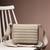   beige polyester striped quilted sling bag