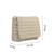   beige polyester striped quilted sling bag