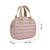  dusty pink polyester striped quilted mini bag