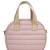   dusty pink polyester striped quilted mini bag
