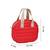   red polyester striped quilted mini bag