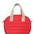   red polyester striped quilted mini bag